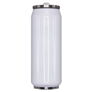 Cilindro metálico tipo lata blanco